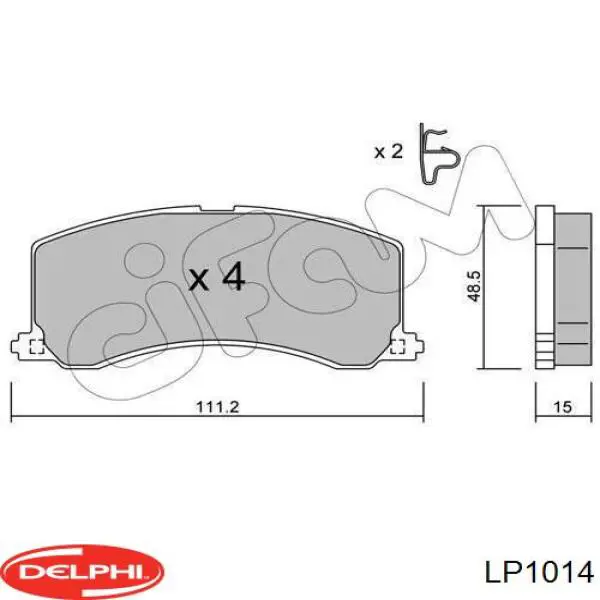 Купить LP1014 Delphi Колодки тормозные