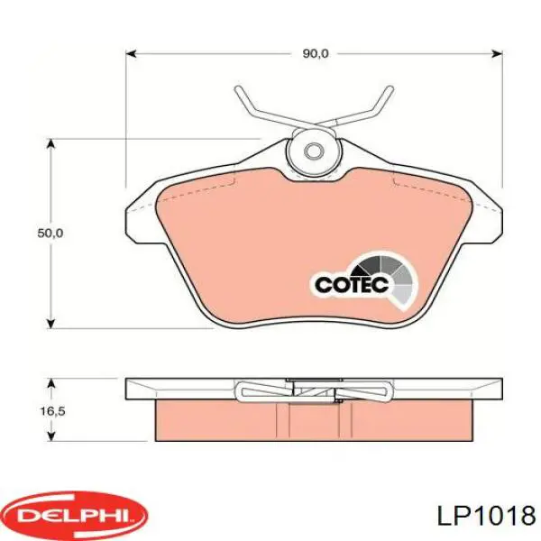 Купить LP1018 Delphi Колодки тормозные задние, дисковые