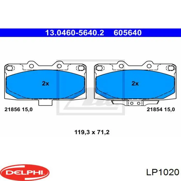 Колодки Delphi LP1020 цена, от 27.38 USD