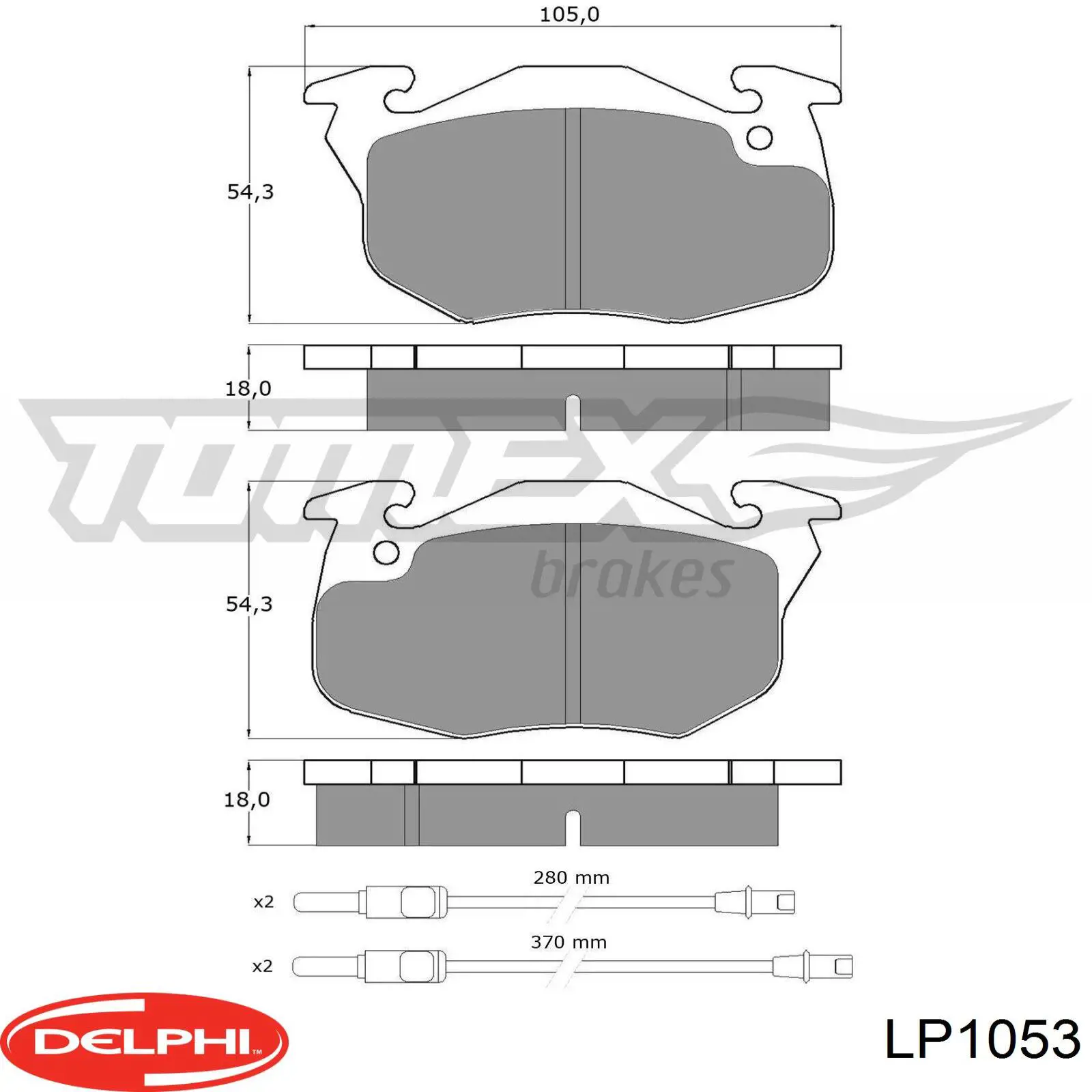LP1053 Delphi колодки тормозные передние дисковые