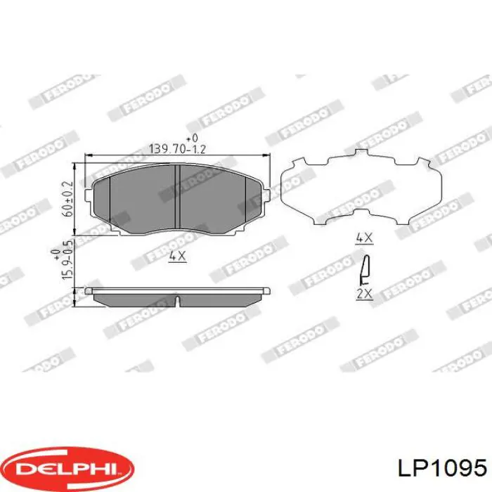 Колодки Delphi LP1095 цена, от 27.99 USD