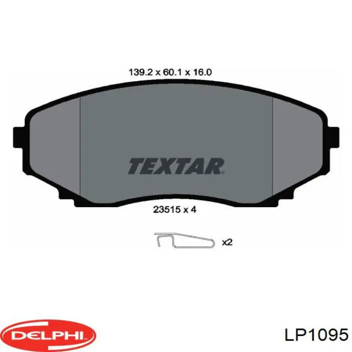 Купить LP1095 Delphi Колодки тормозные