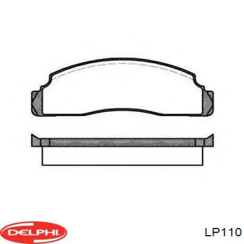 Передние тормозные колодки LP110 Delphi