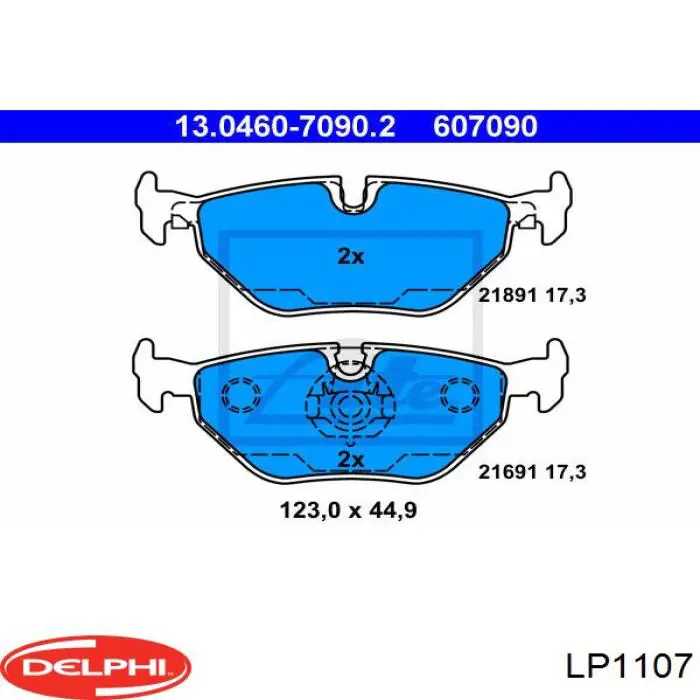 Колодки дисковые  Delphi LP1107 цена, от 21.28 USD