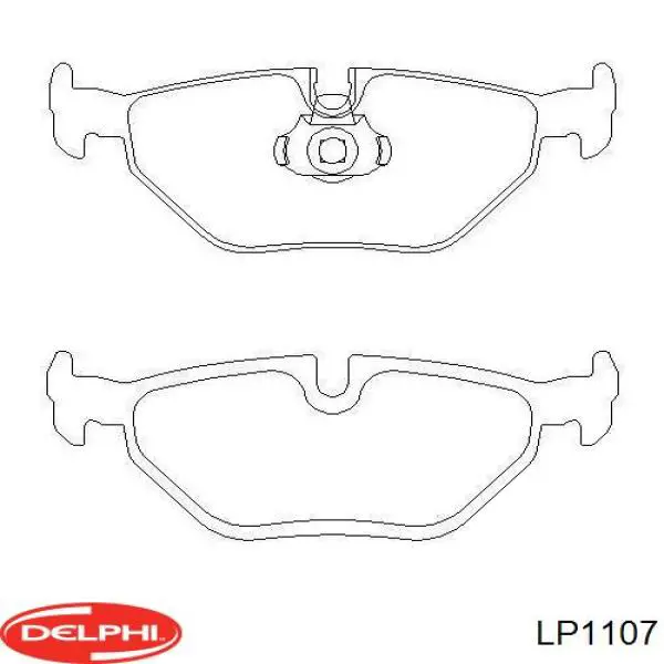 Купить LP1107 Delphi Колодки тормозные задние, дисковые