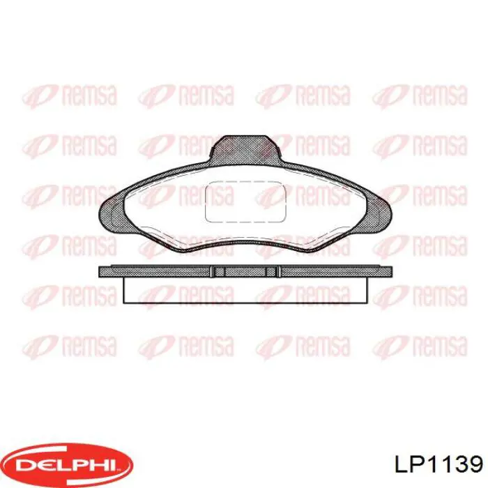 LP1139 Delphi колодки тормозные передние дисковые