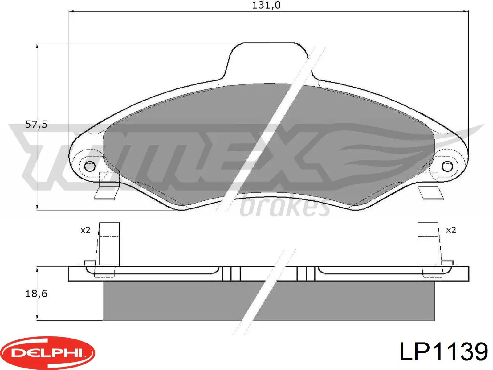 Купить LP1139 Delphi Колодки тормозные