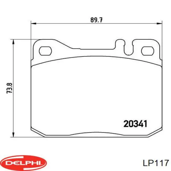 LP117 Delphi колодки тормозные передние дисковые