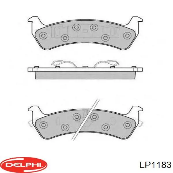 Колодки дисковые  Delphi LP1183 цена, от 24.61 USD