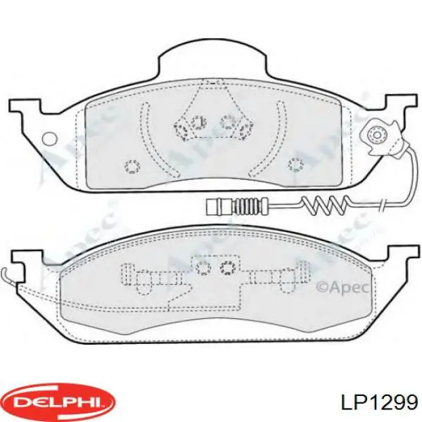 Купить LP1299 Delphi Колодки тормозные