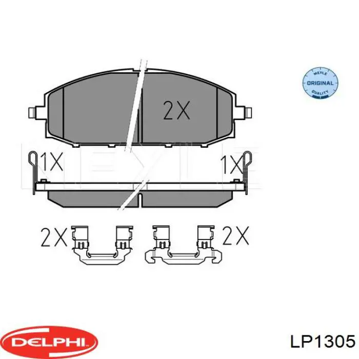 LP1305 Delphi колодки тормозные передние дисковые