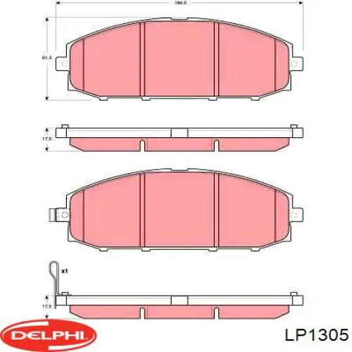 Колодки Delphi LP1305 цена, от 27.42 USD