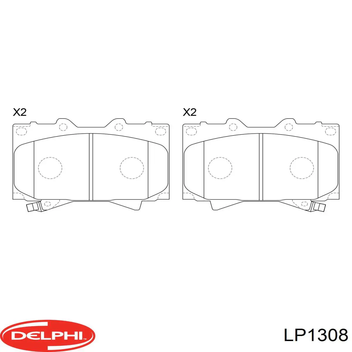 Купить LP1308 Delphi Колодки тормозные