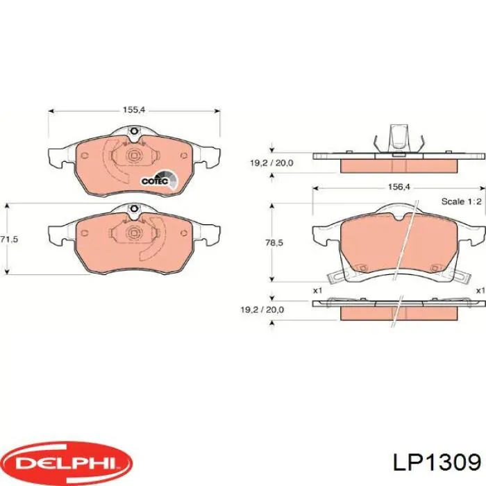 Колодки Delphi LP1309 цена, от 22.47 USD