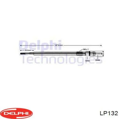 LP132 Delphi колодки тормозные передние дисковые