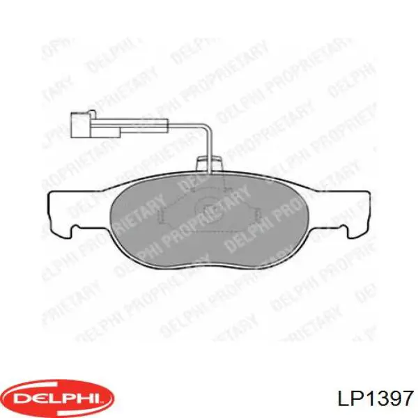 LP1397 Delphi колодки тормозные передние дисковые