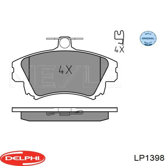 Купить LP1398 Delphi Колодки тормозные
