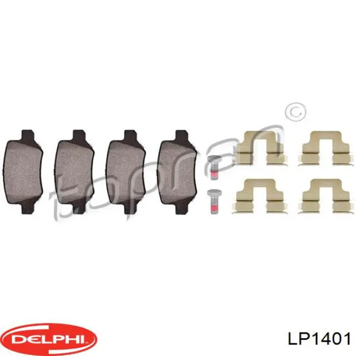 Купить LP1401 Delphi Колодки тормозные