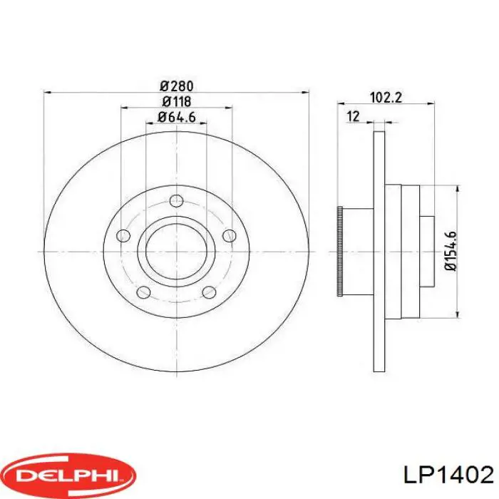 Колодки дисковые  Delphi LP1402 цена, от 17.26 USD