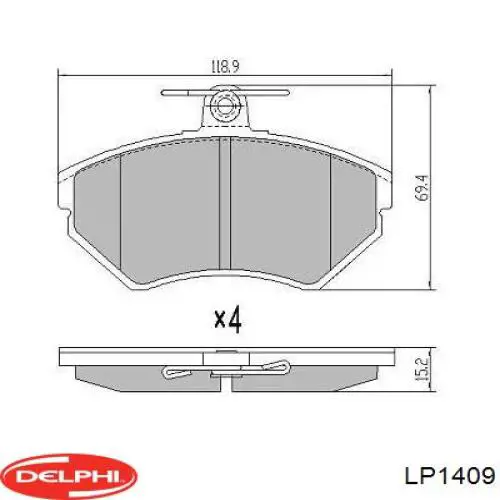 Колодки Delphi LP1409 цена, от 19.81 USD