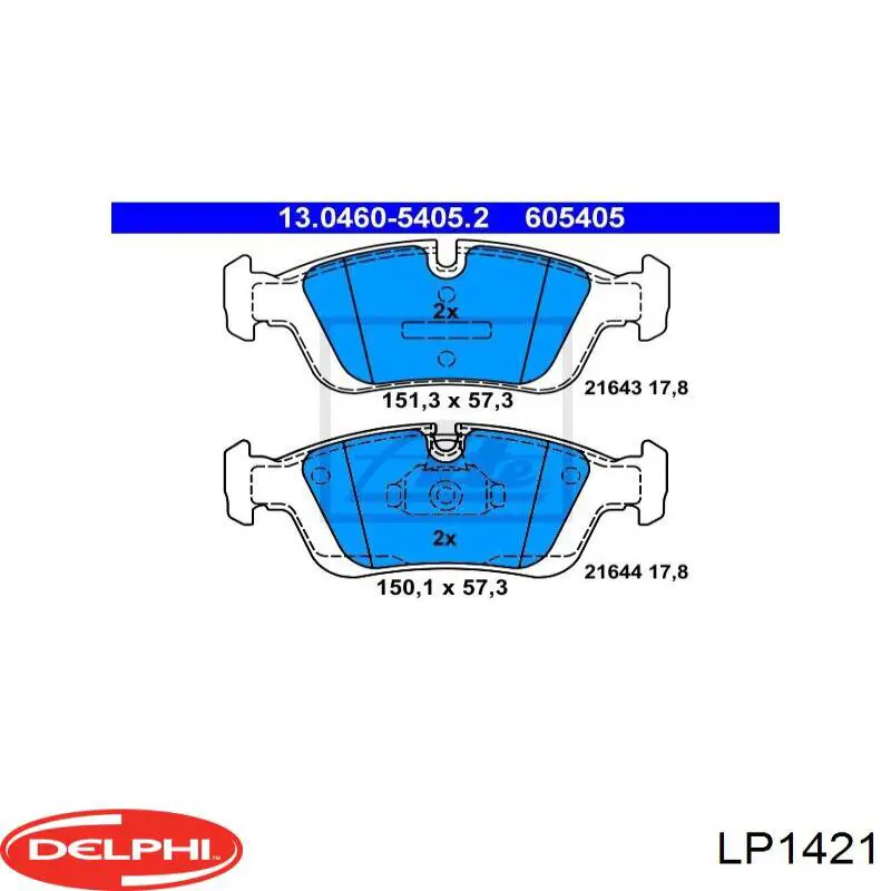 Купить LP1421 Delphi Колодки тормозные