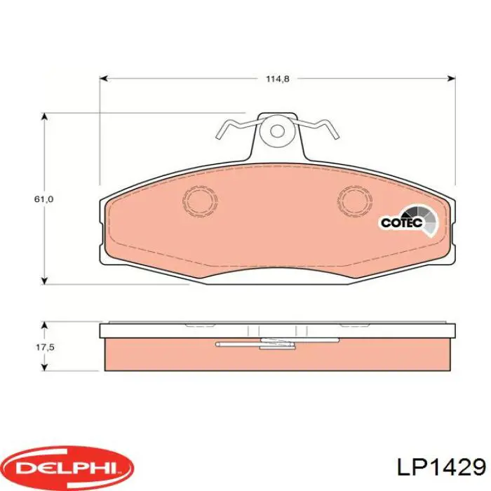 Купить LP1429 Delphi Колодки тормозные