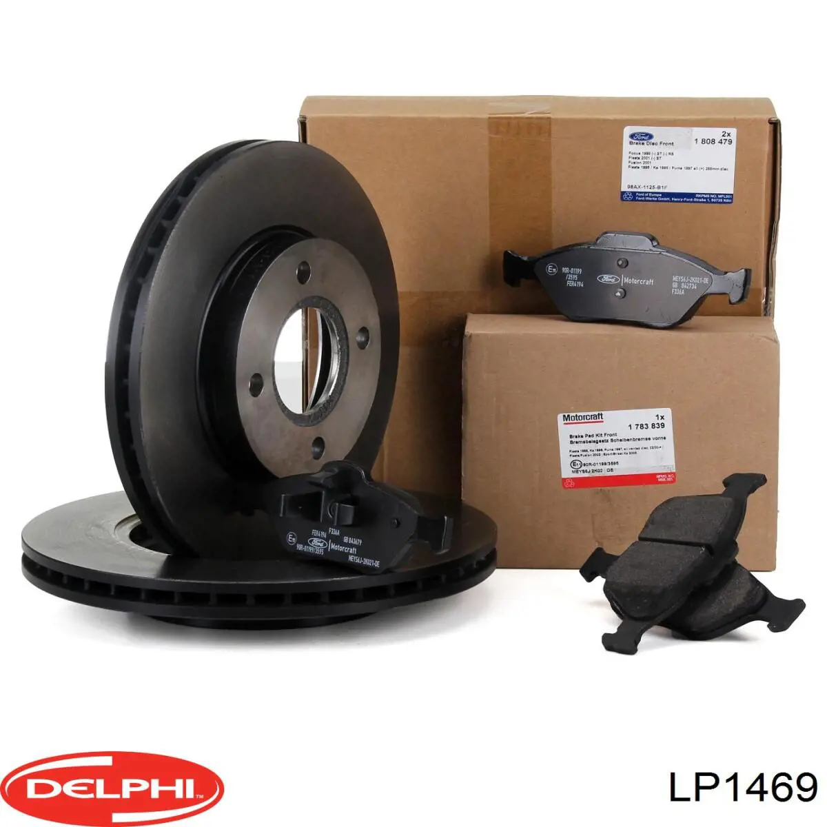 Колодки тормозные передние дисковые Delphi LP1469