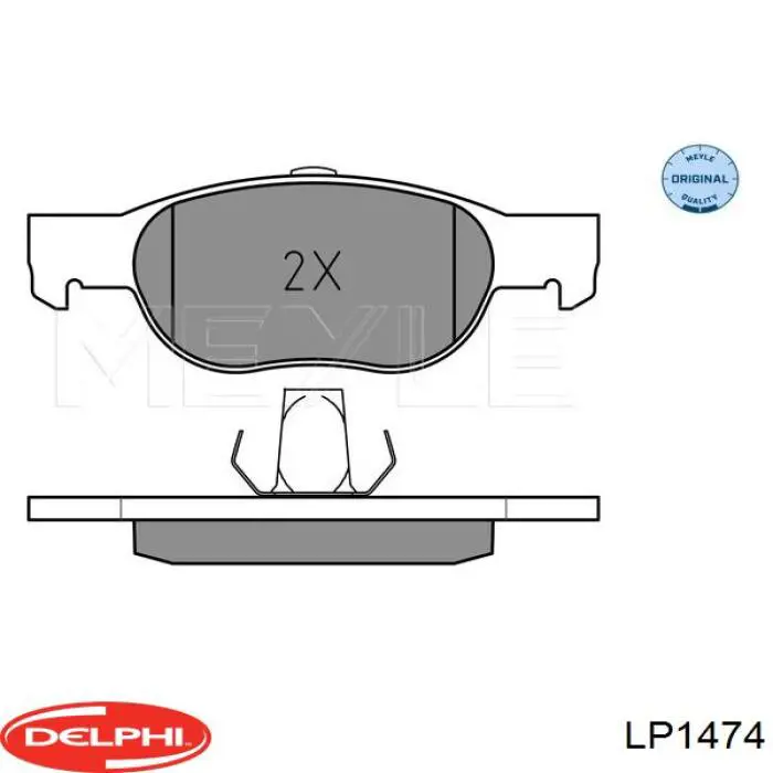 Передние тормозные колодки LP1474 Delphi