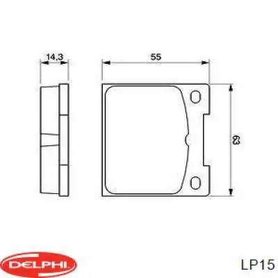 Колодки дисковые  Delphi LP15 цена, от 19.74 USD