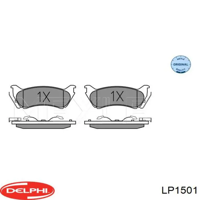 Задние тормозные колодки LP1501 Delphi