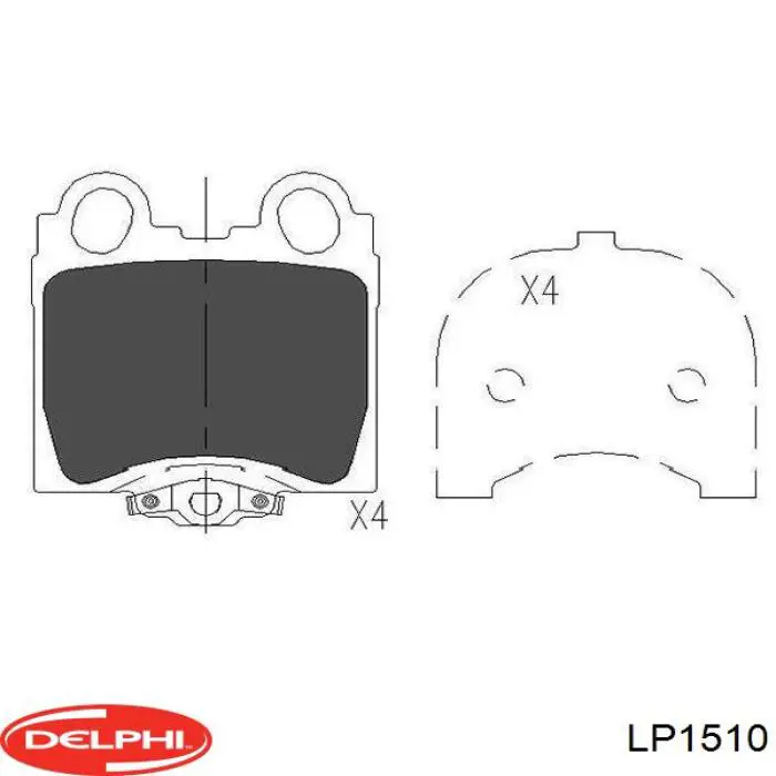 Колодки гальмові задні, дискові LP1510 Delphi