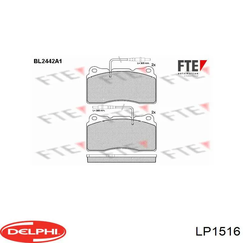 Колодки Delphi LP1516 цена, от 41.56 USD