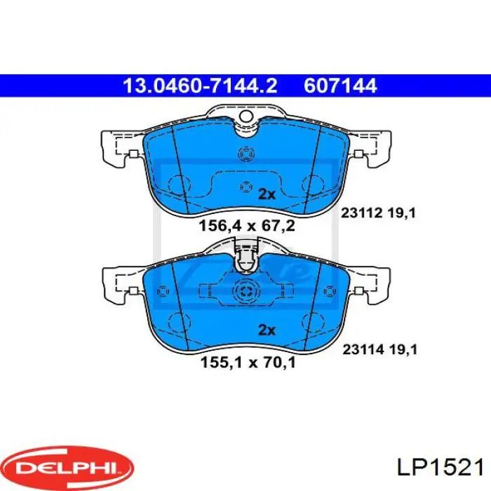 Колодки Delphi LP1521 цена, от 26.43 USD