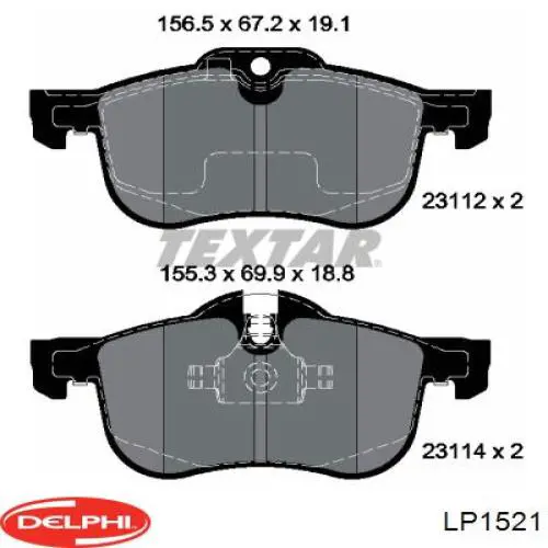 Купить LP1521 Delphi Колодки тормозные