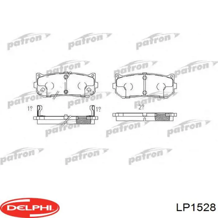 Задние тормозные колодки LP1528 Delphi