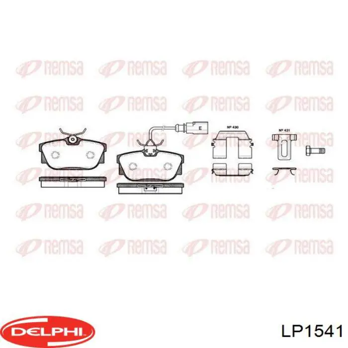 Задние дисковые колодки Delphi LP1541
