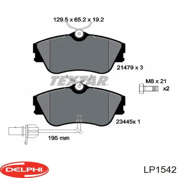 Колодки Delphi LP1542 цена, от 36.09 USD