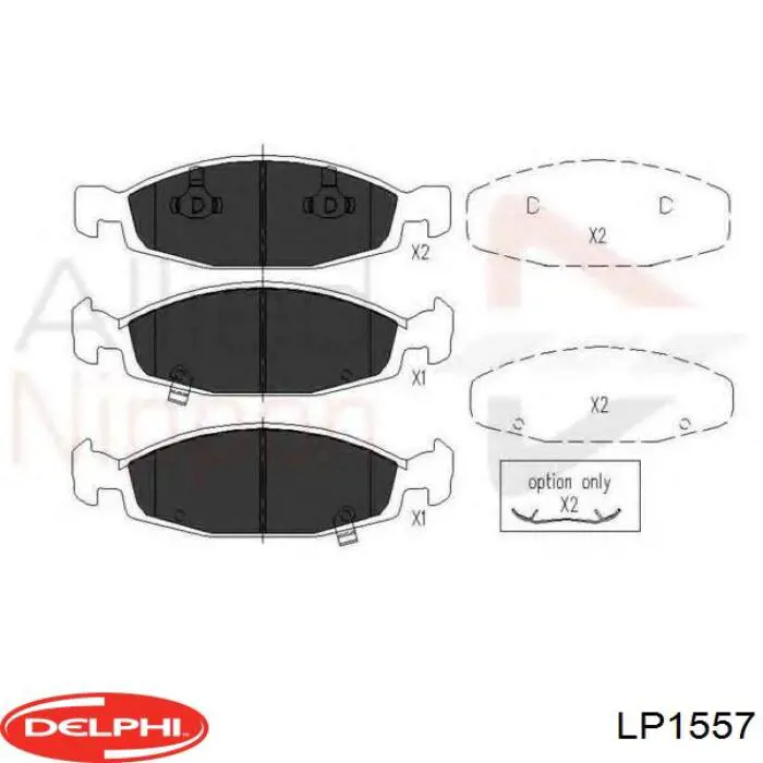 Колодки Delphi LP1557 цена, от 32.16 USD