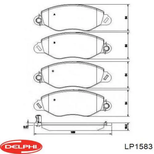 Купить LP1583 Delphi Колодки тормозные