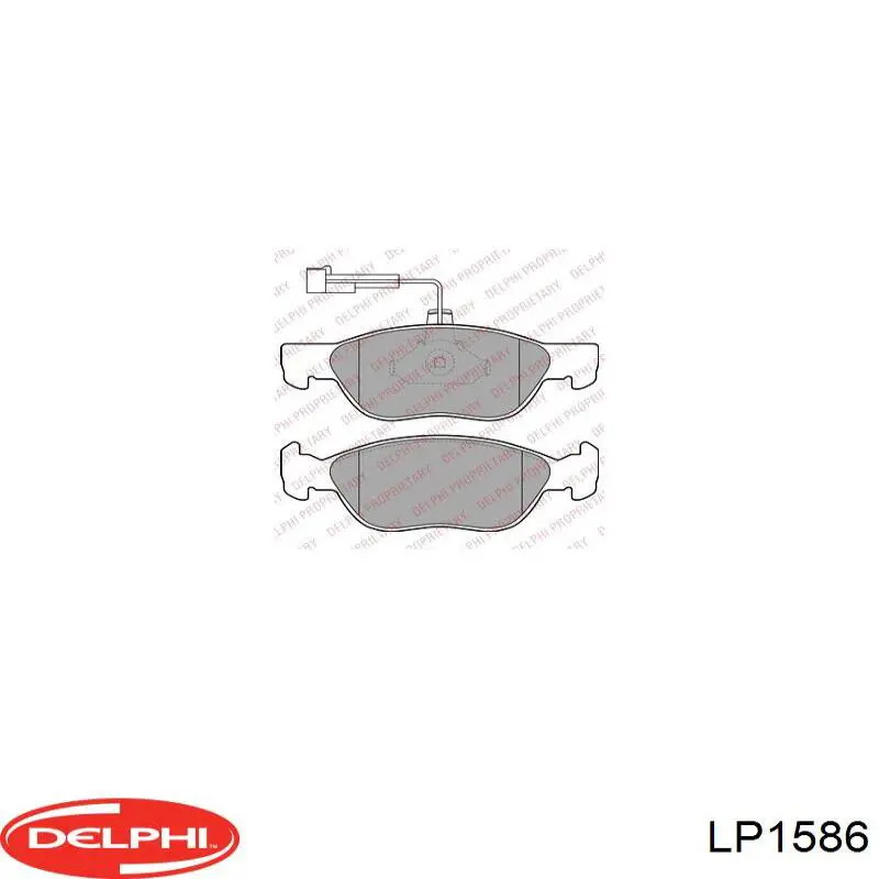 LP1586 Delphi колодки тормозные передние дисковые