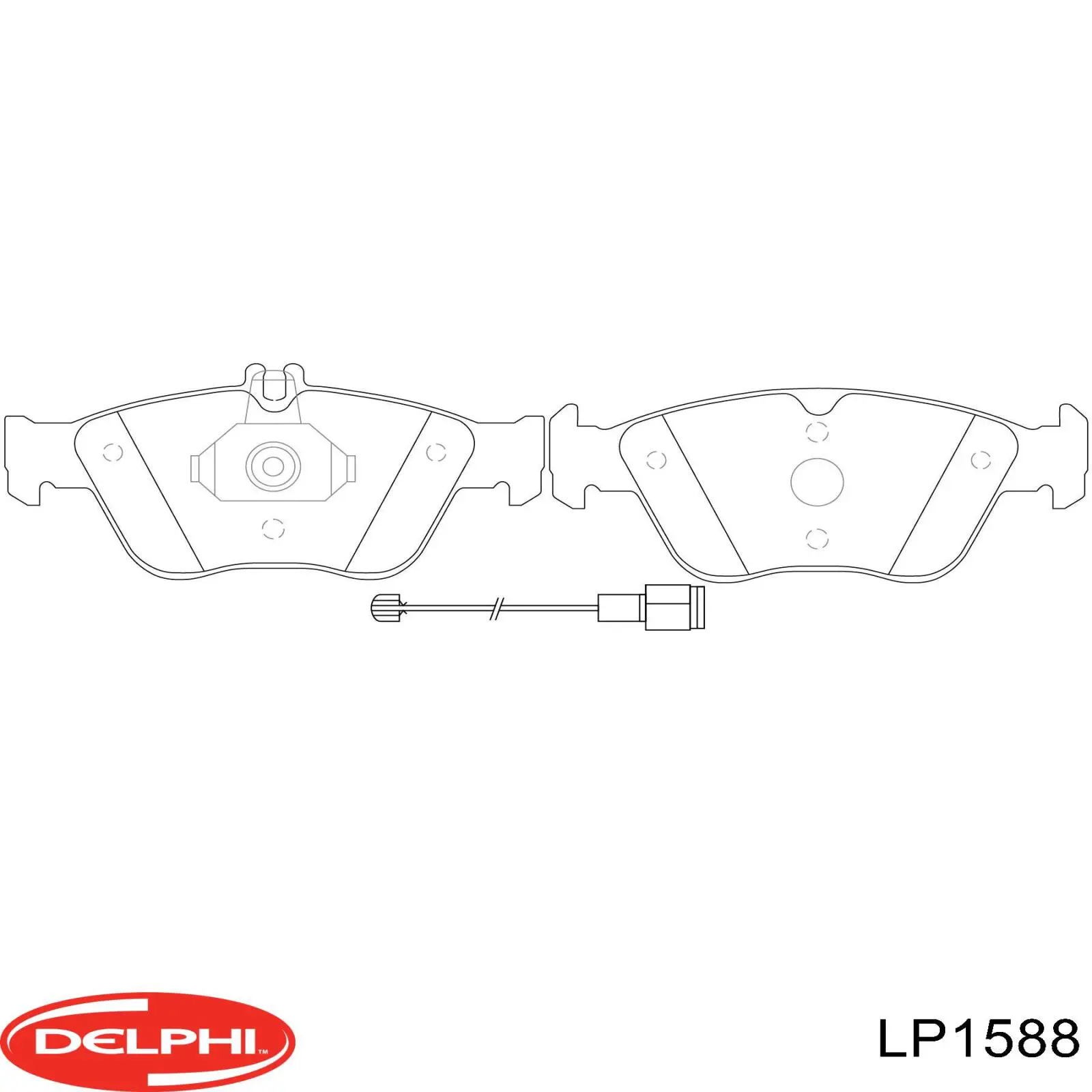 Передние тормозные колодки LP1588 Delphi
