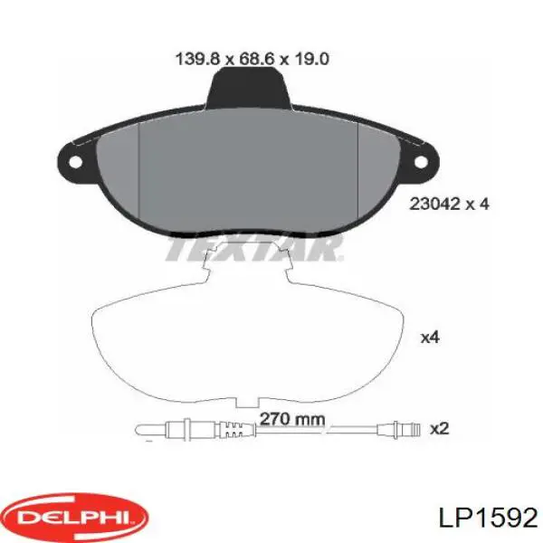 Колодки Delphi LP1592 цена, от 21.39 USD