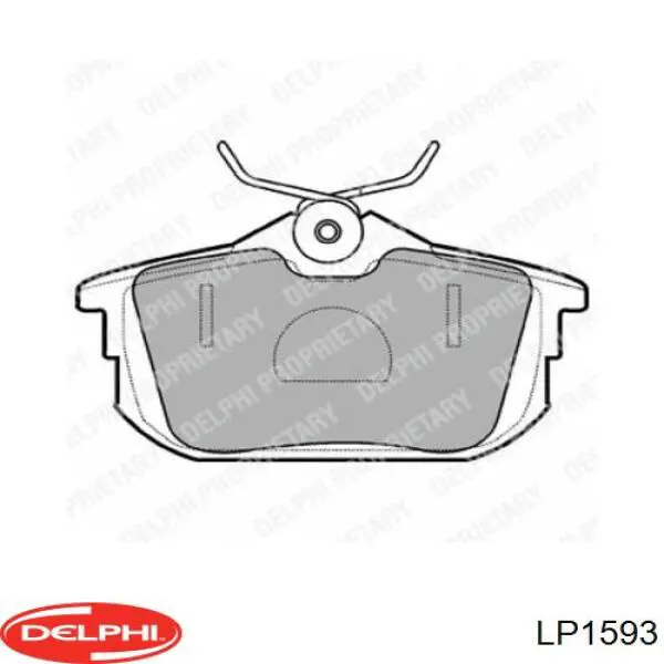 Задние тормозные колодки LP1593 Delphi