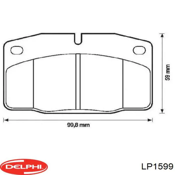 Передние тормозные колодки LP1599 Delphi