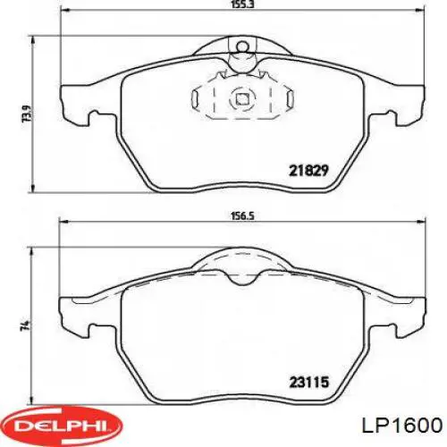 Колодки Delphi LP1600 цена, от 25.69 USD