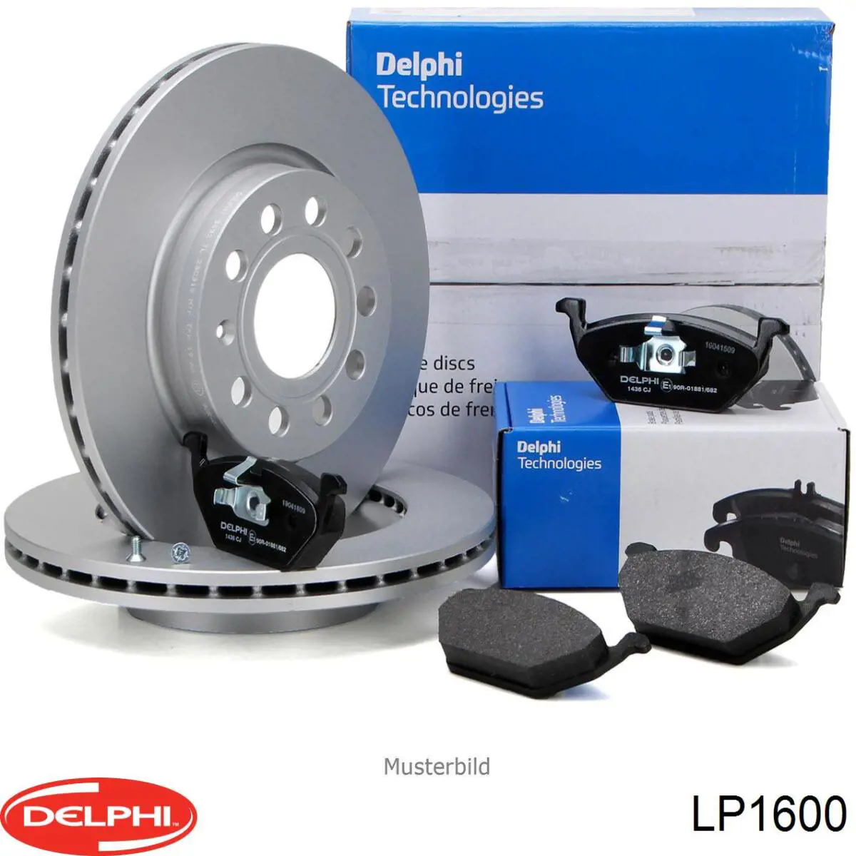 LP1600 Delphi колодки тормозные передние дисковые