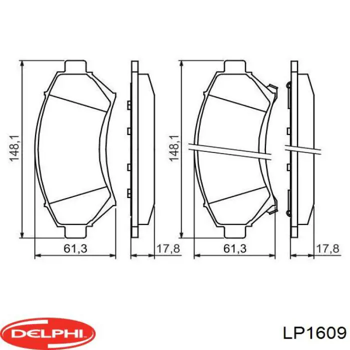 Купить LP1609 Delphi Колодки тормозные