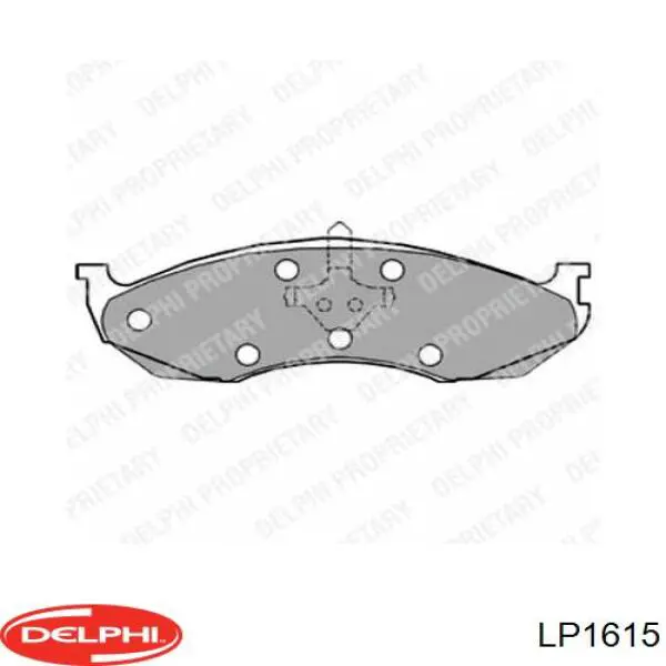 LP1615 Delphi колодки тормозные передние дисковые