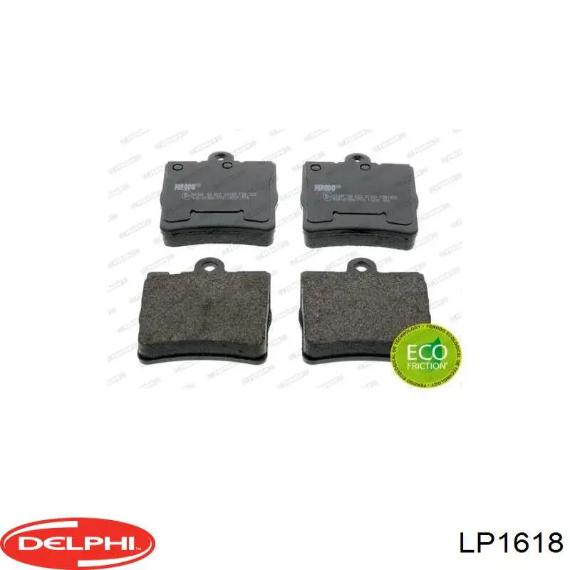 Купить LP1618 Delphi Колодки тормозные задние, дисковые