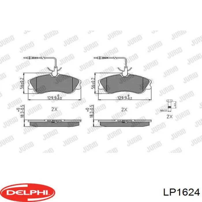 LP1624 Delphi Колодки передние